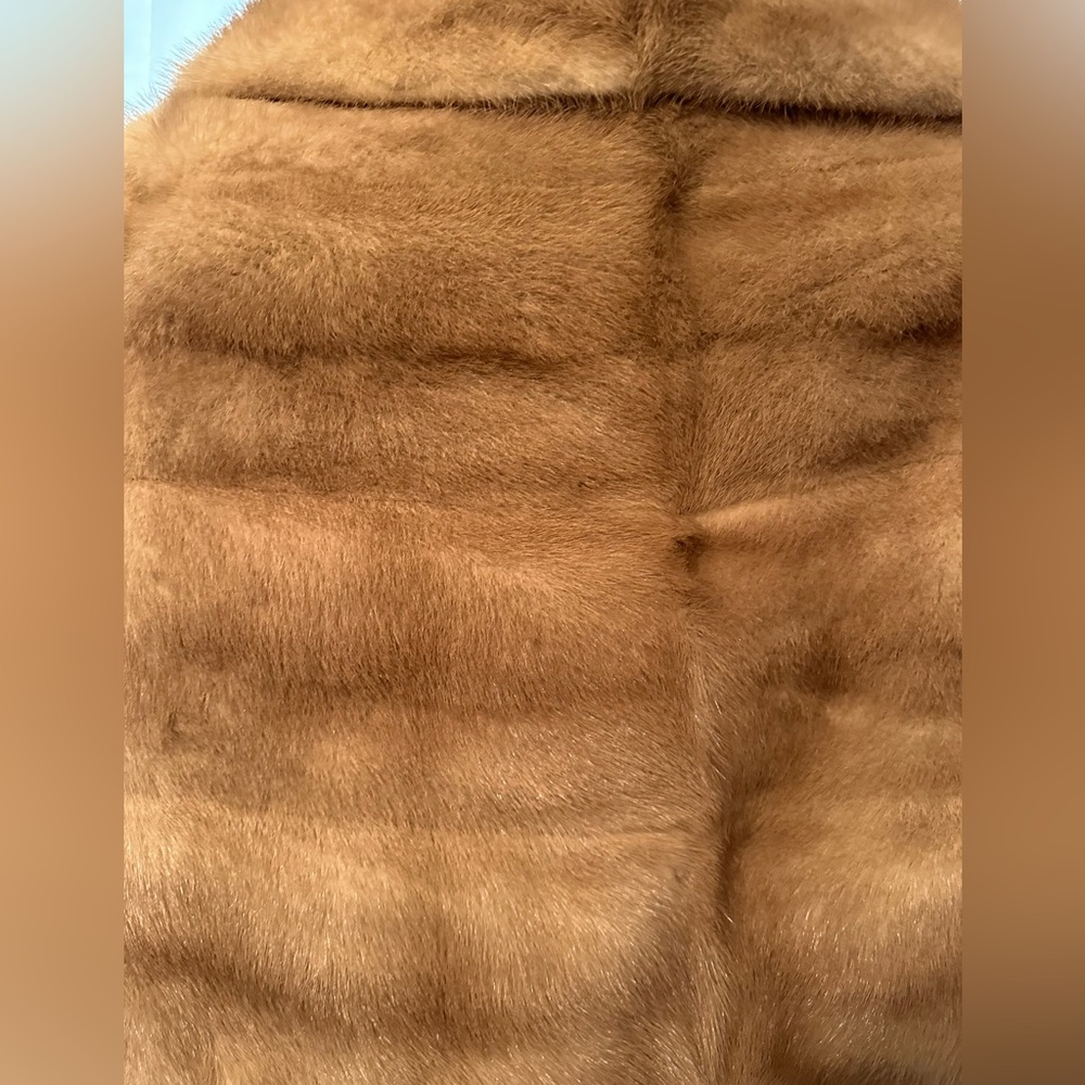 *SOLD* Vintage Pastel Mink Fur Stole with a Shawl Collar - Picture 4 of 11